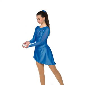 Style F21010R Asymmetrical Dress: Crystalized – Royal Blue