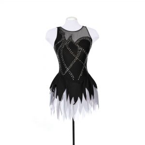 Style 21011R Petal Dress: Crystalized – Black/Mist