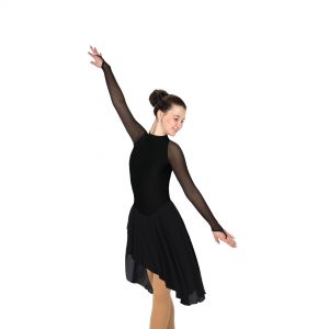 Style D21014P High Neck Dance Dress: Unadorned – Black