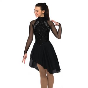 Style D21014R High Neck Dance Dress: Crystalized – Black