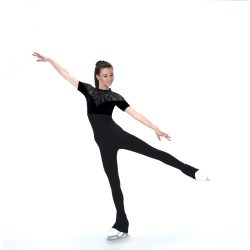 291 Velvet Burnout Catsuit - Black