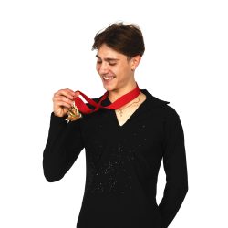 839 Mens Black On Black Shirt