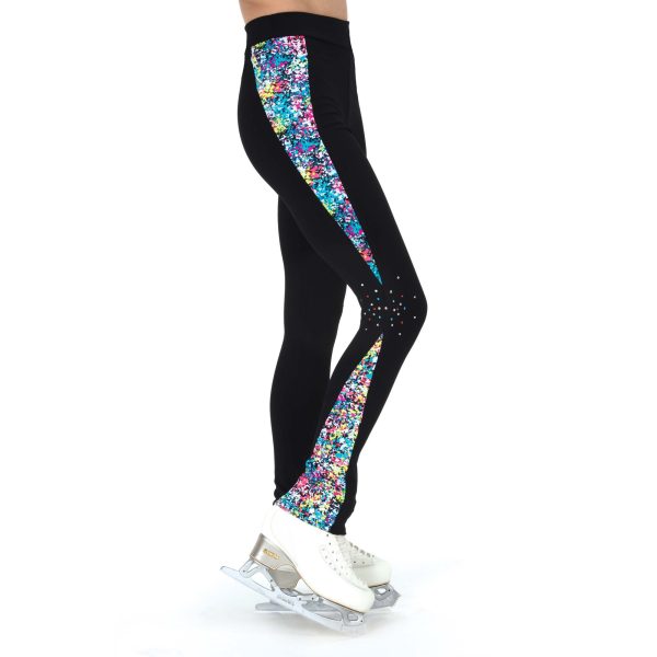 S125 Colour Crackle Crystal Leggings
