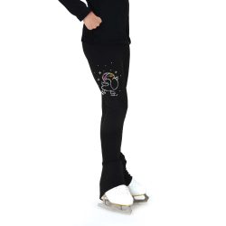 S170 Skating Critter Crystal Leggings: Skating Penguin