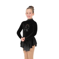 170 Crystal Critters Dress: Penguin on Black