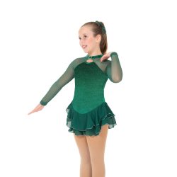 179 Shimmer Dress: Emerald Green