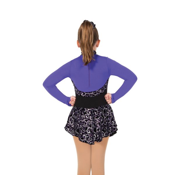 192 Fleece Aria Dress: Black/Iris - Image 2