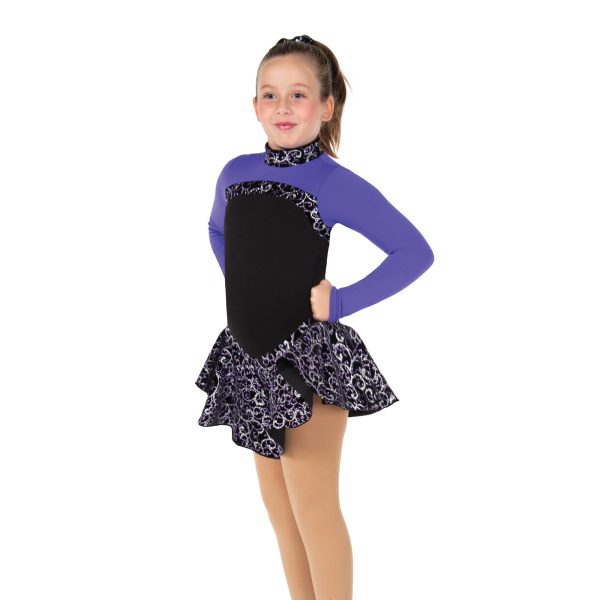 192 Fleece Aria Dress: Black/Iris