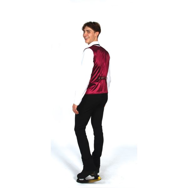 829 Mens Deep Claret Vest - Image 2