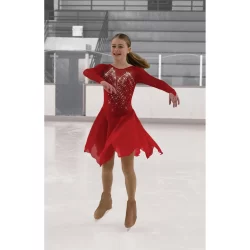Jerry's Skating World Rhinestone Rhumba Dress - Ruby Red