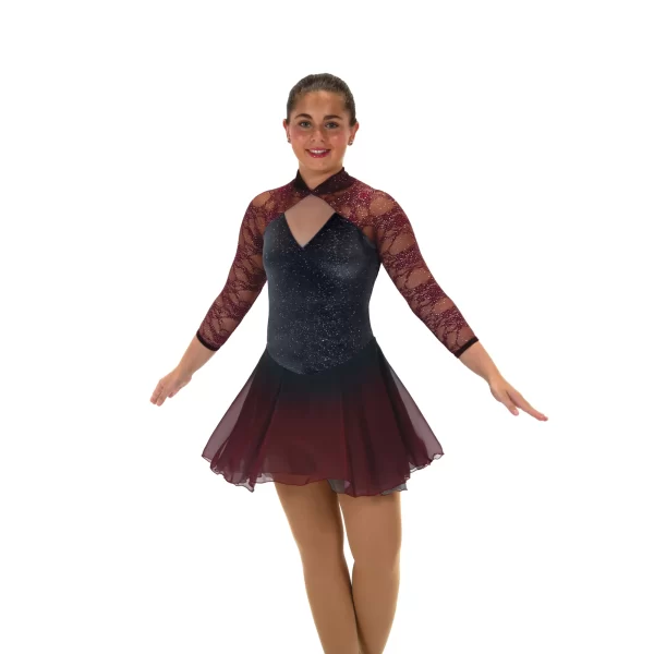 Jerry's Skating World Silver & Wine Dress