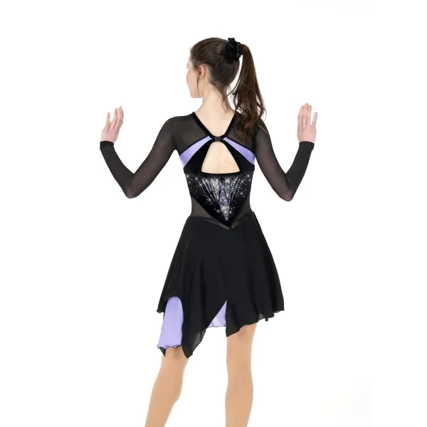 AA025 Ice Deco Dress - Black/Lilac - Image 3