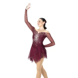 AA006 Dripping Diamonds Dress - Wine