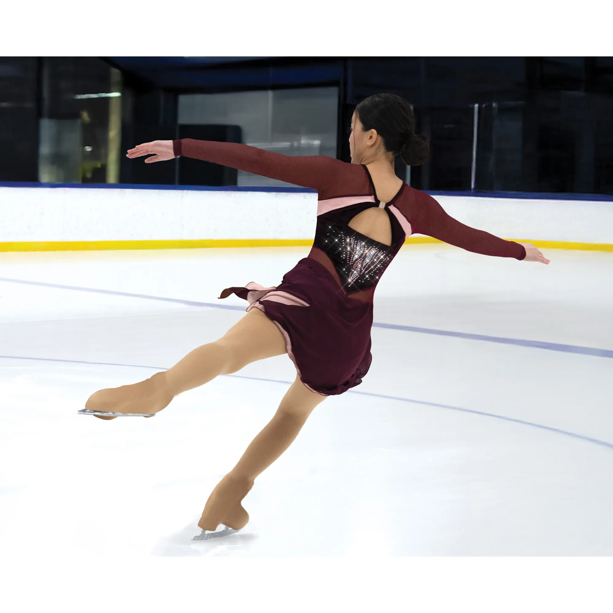 AA025 Ice Deco Dress - Black/Lilac - Image 6