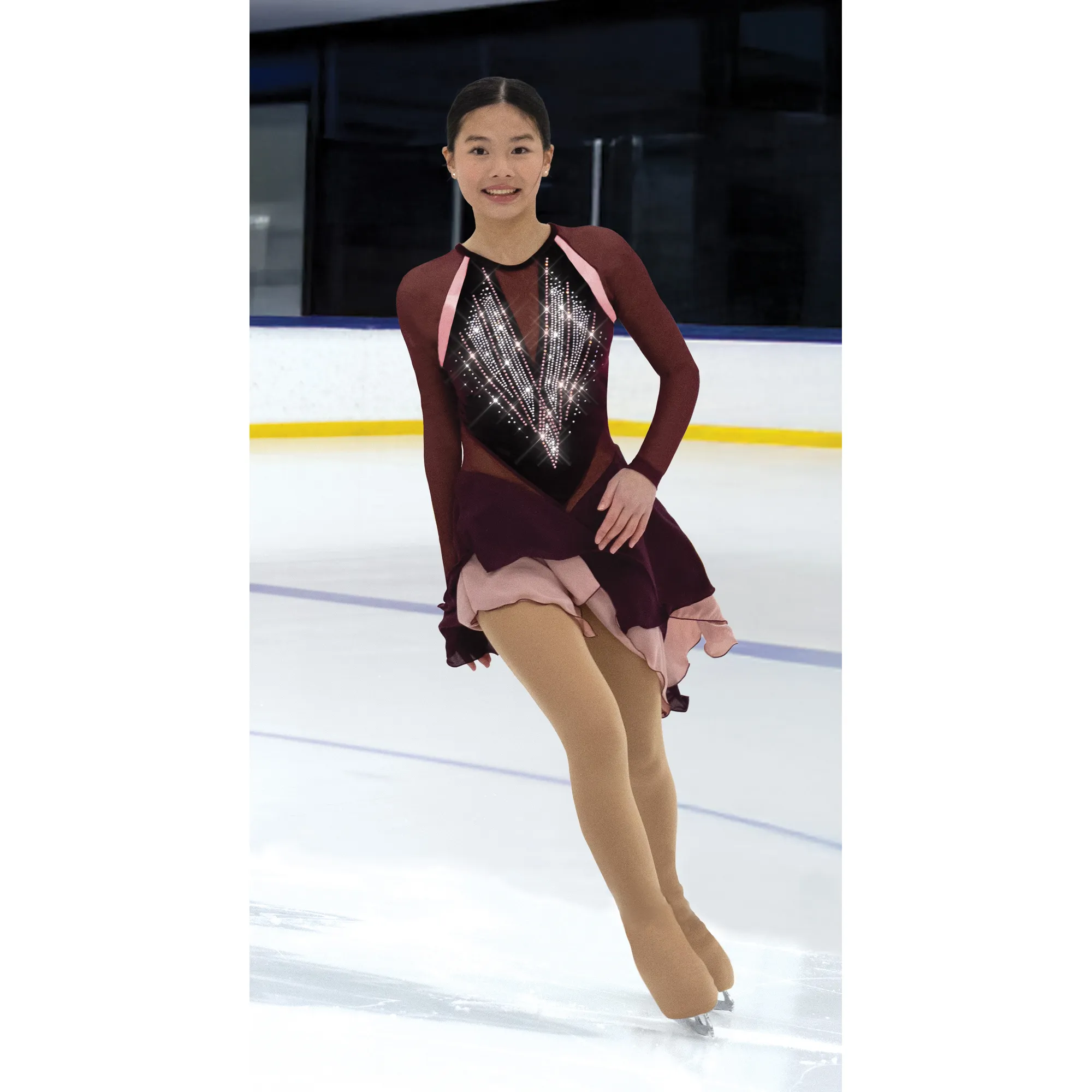 AA025 Ice Deco Dress - Black/Lilac - Image 5