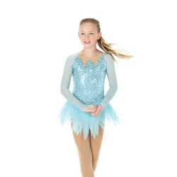 AJ377 Fire & Ice Dress - Ice Blue