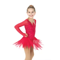 AJ377 Fire & Ice Dress - Lava