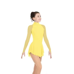 F22009P Classic Highneck Dress Plain: Jonquil