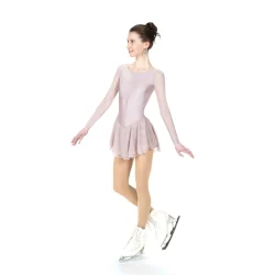 F26029P Solitaire Dropped-Back Dress Unembellished: Mink Rose