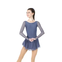 F26029P Solitaire Dropped-Back Dress Unembellished: Stormy Slate