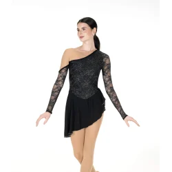 220 Bare Shoulder Dress - Black Star