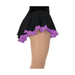 305 Double Georgette Skirt - Black/Orchid