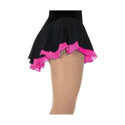 305 Double Georgette Skirt - Black/Posy Pink