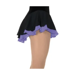 305 Double Georgette Skirt - Black/Purple