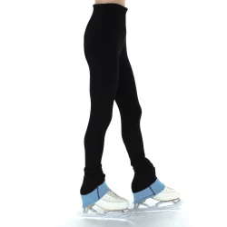 387 High Waist Banded Fleece Leggings - Blue Ice