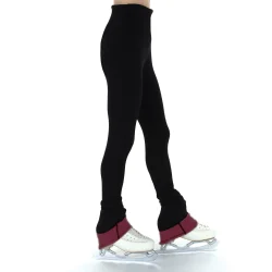 387 High Waist Banded Fleece Leggings - Wine